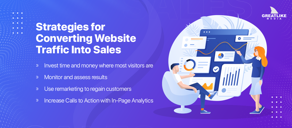 Strategies for converting website traffic into sales